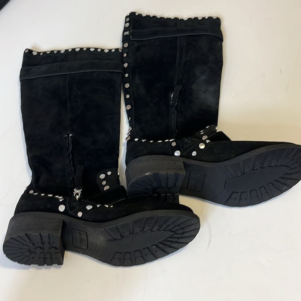 Sam Edelman, black boots leather studded  Size 6, like new never worn - Picture 7 of 7